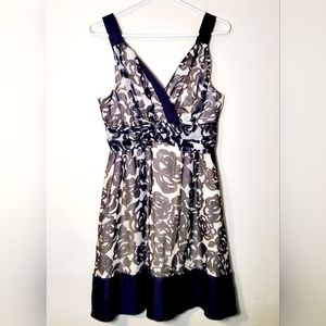 Sandra Angelozzi abstract floral print cocktail dress